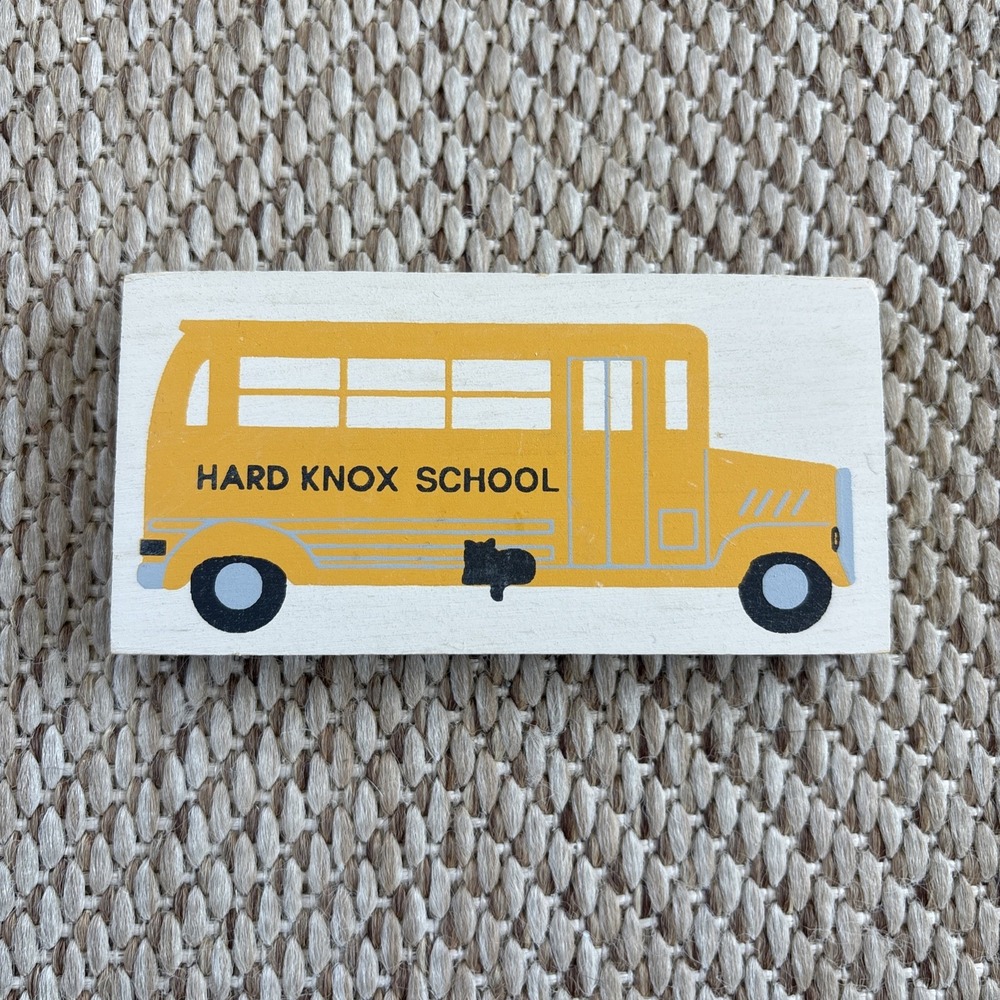 Cat's Meow Hard Knox School Bus Faline  Shelf Sitter Accessory